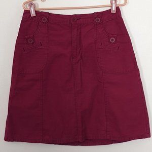 CHEROKEE Cargo-Style A-Line Skirt in Magenta, Sz 8